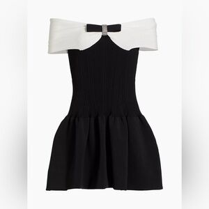 Self Portrait Bow Embellished Mini Dress